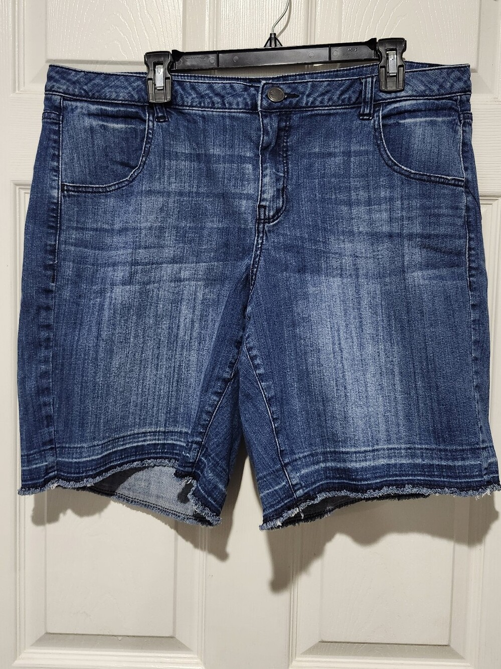 Lane Bryant Dark Blue Denim Bermuda Shorts Size 18